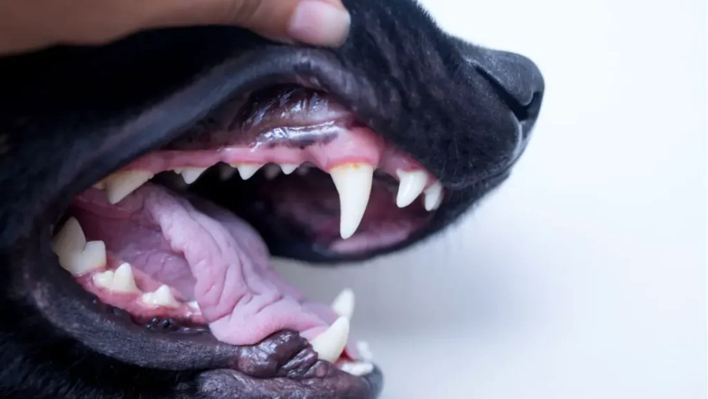 checking dog's gums